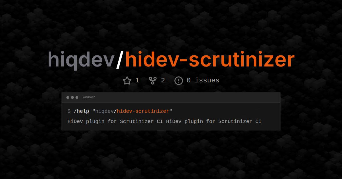 hiqdev/hidev-scrutinizer