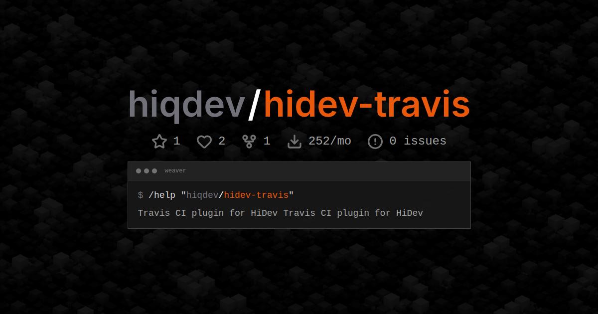 hiqdev/hidev-travis