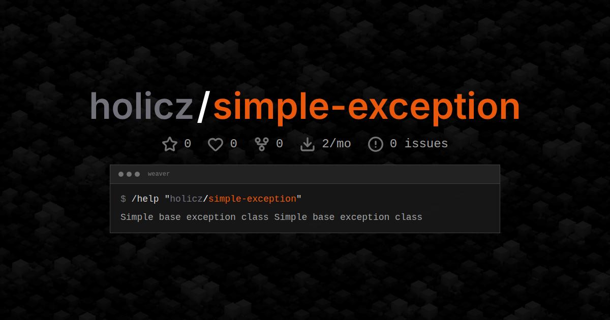 holicz/simple-exception