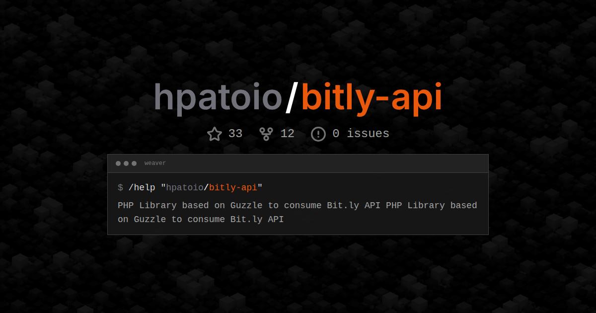 hpatoio/bitly-api