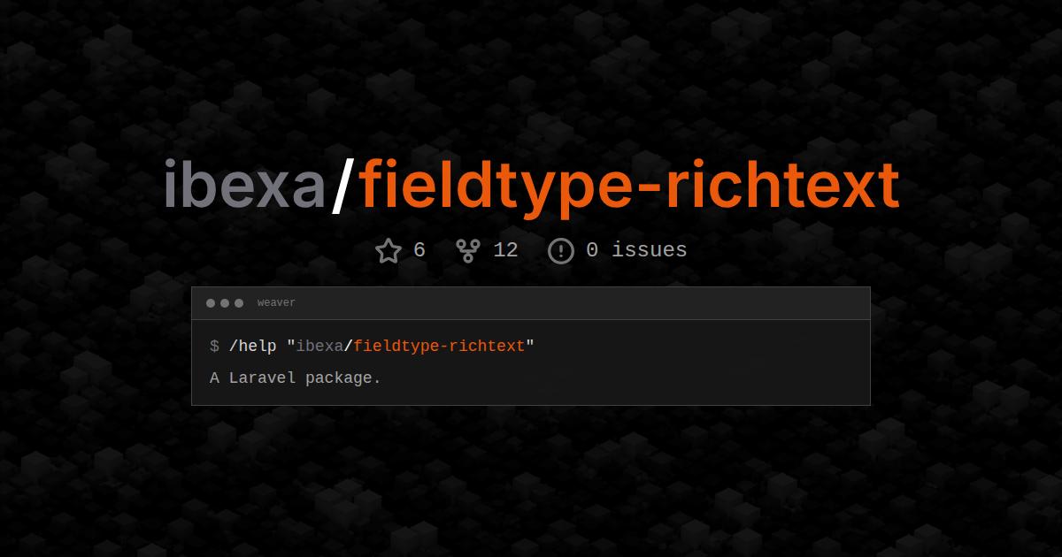 ibexa/fieldtype-richtext