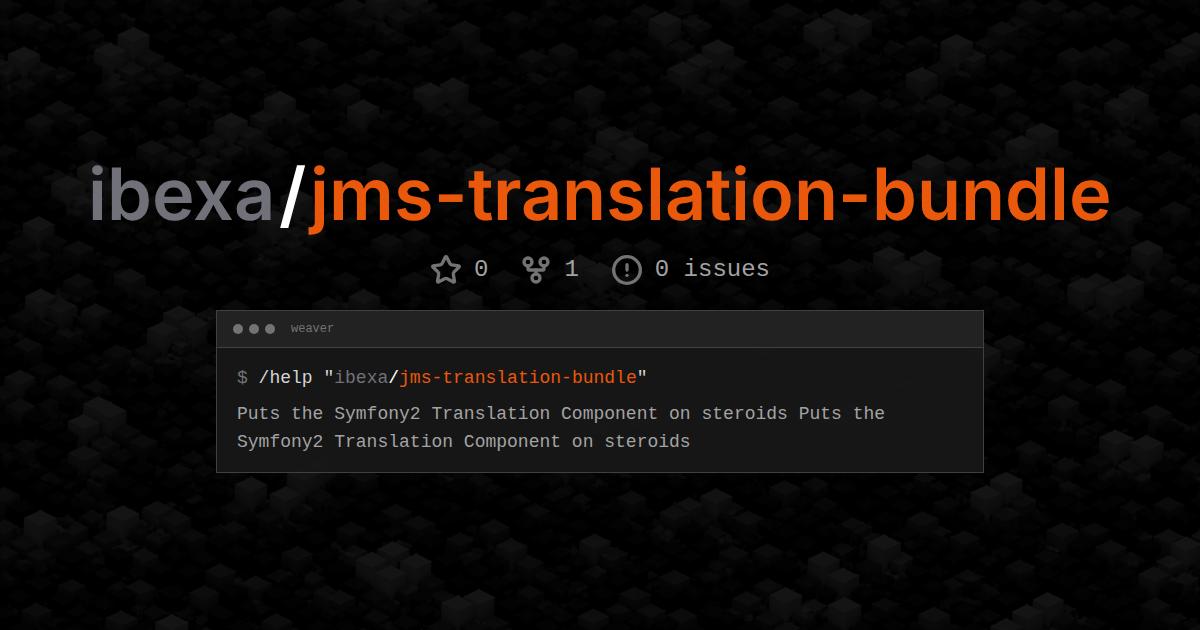 ibexa/jms-translation-bundle