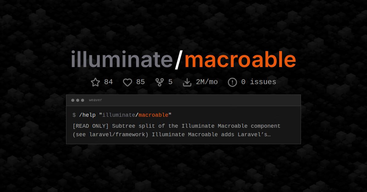 illuminate/macroable