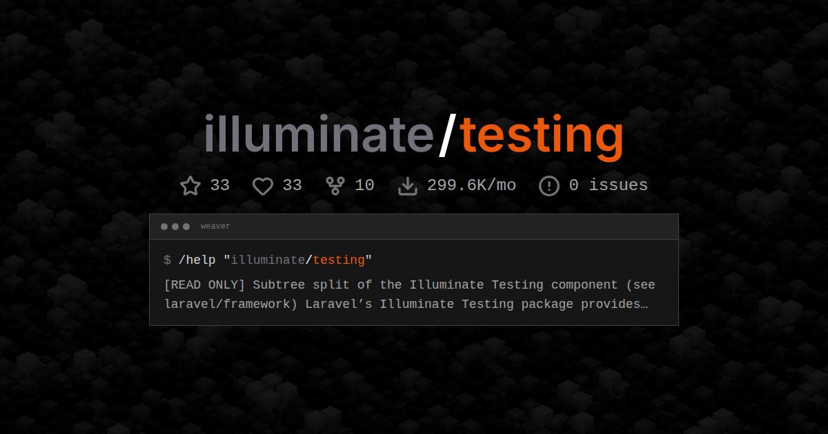 illuminate/testing