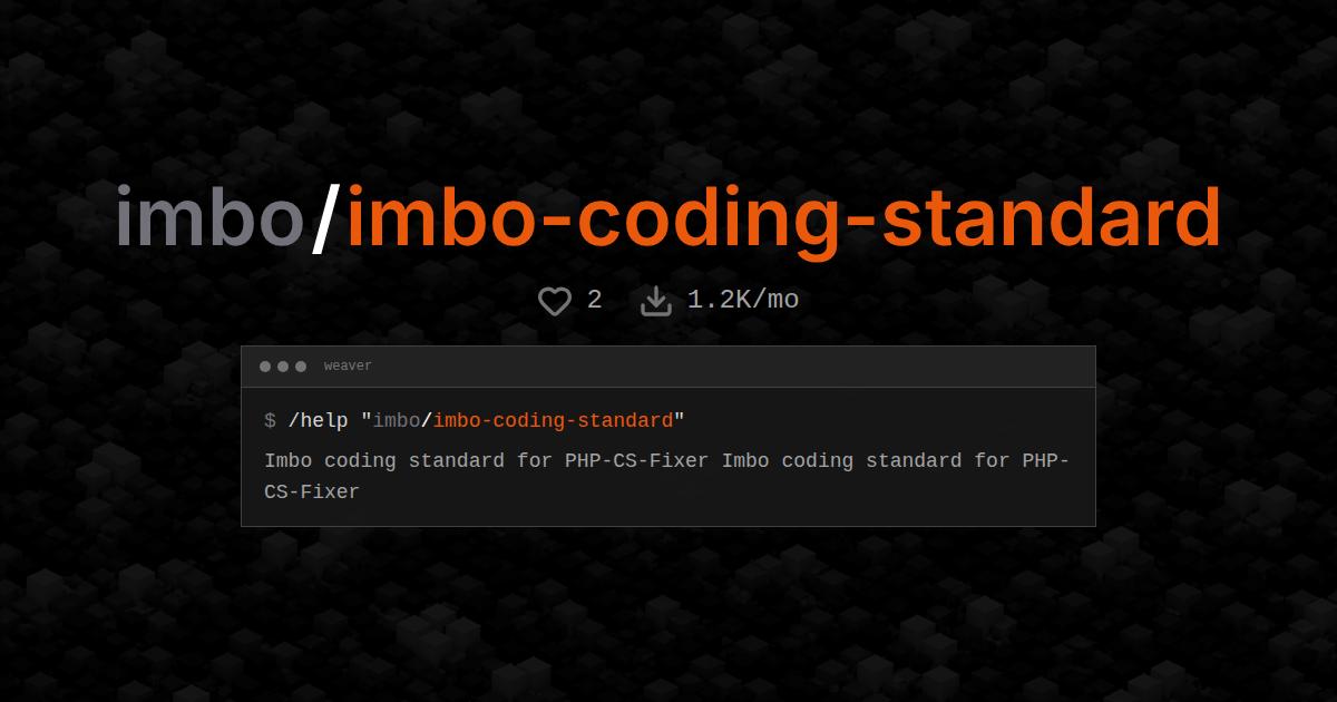 imbo/imbo-coding-standard