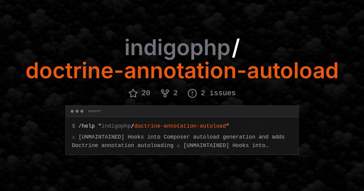 indigophp/doctrine-annotation-autoload
