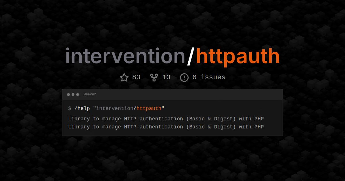 intervention/httpauth