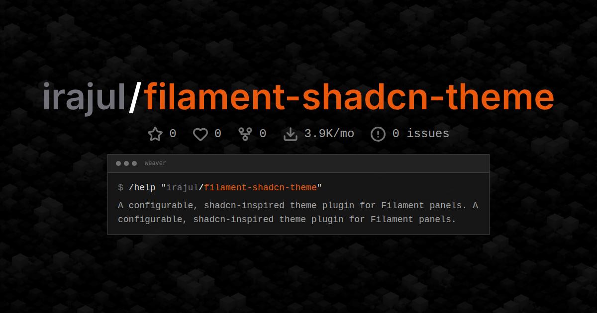 irajul/filament-shadcn-theme