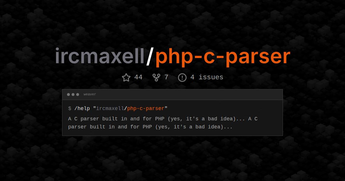 ircmaxell/php-c-parser
