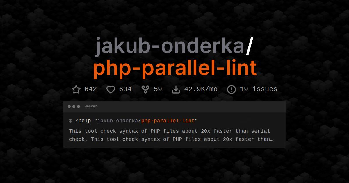 jakub-onderka/php-parallel-lint