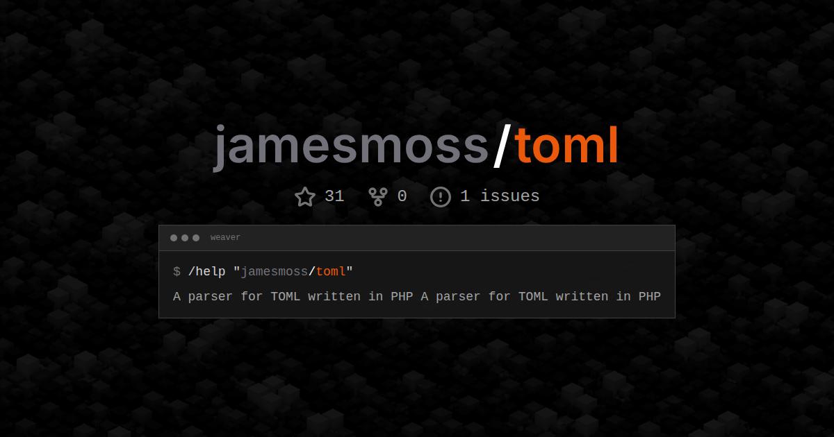 jamesmoss/toml