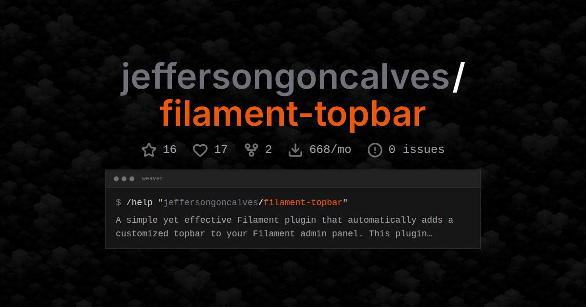 jeffersongoncalves/filament-topbar