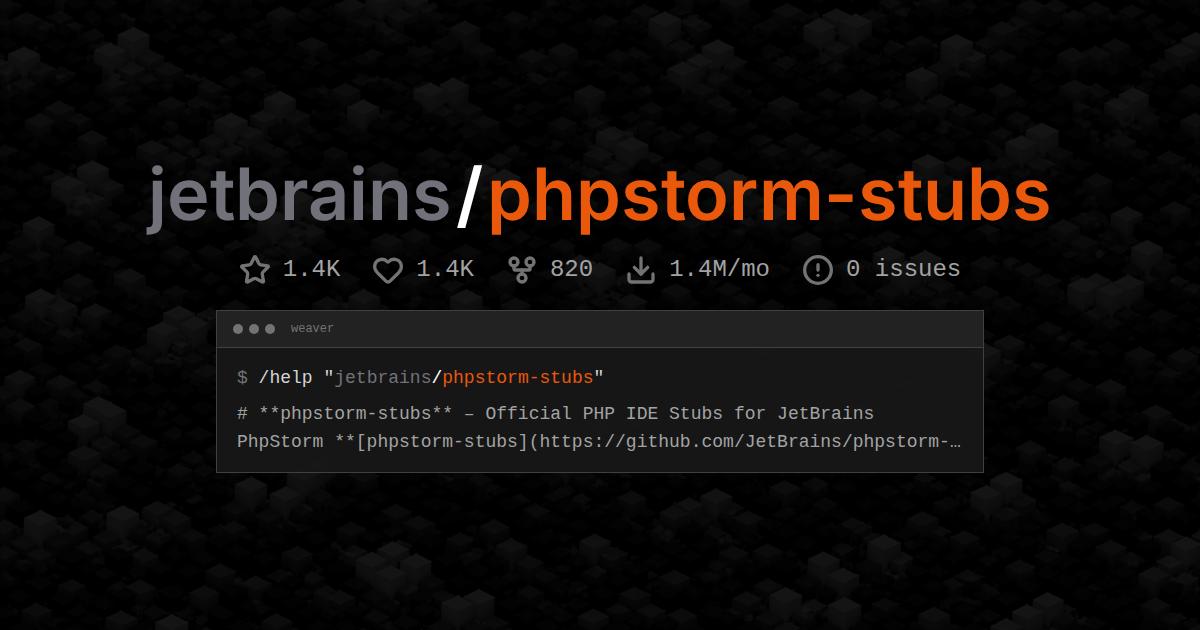 jetbrains/phpstorm-stubs
