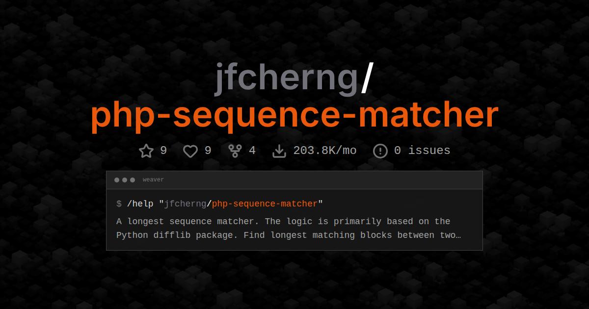 jfcherng/php-sequence-matcher