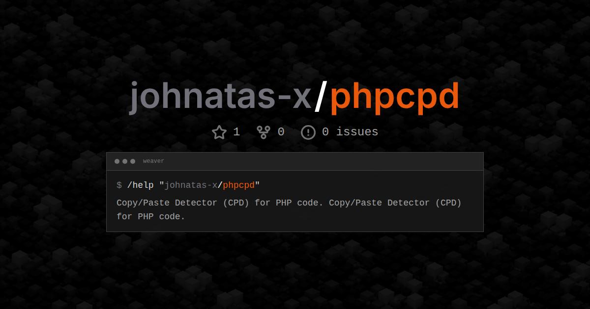 johnatas-x/phpcpd