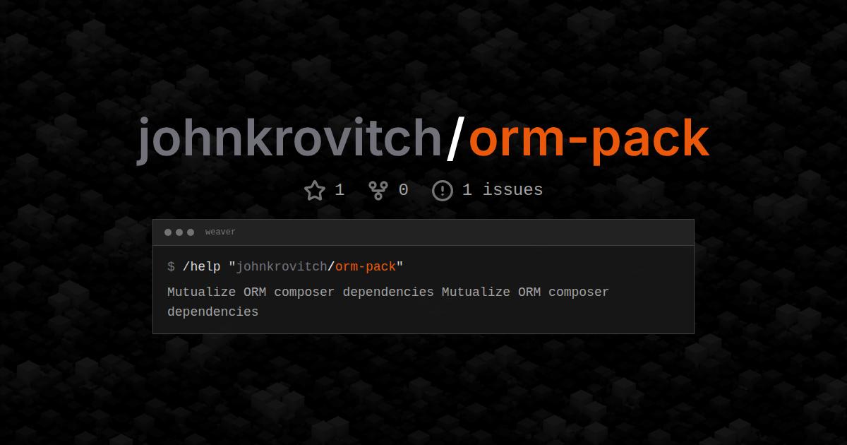 johnkrovitch/orm-pack