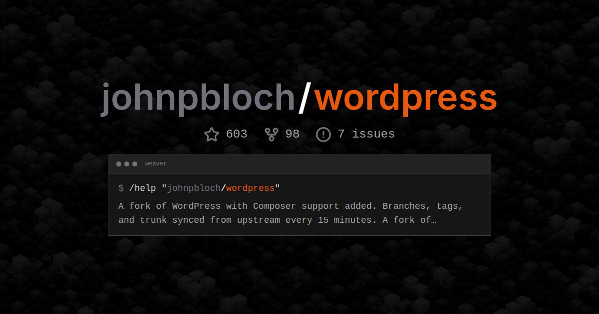 johnpbloch/wordpress