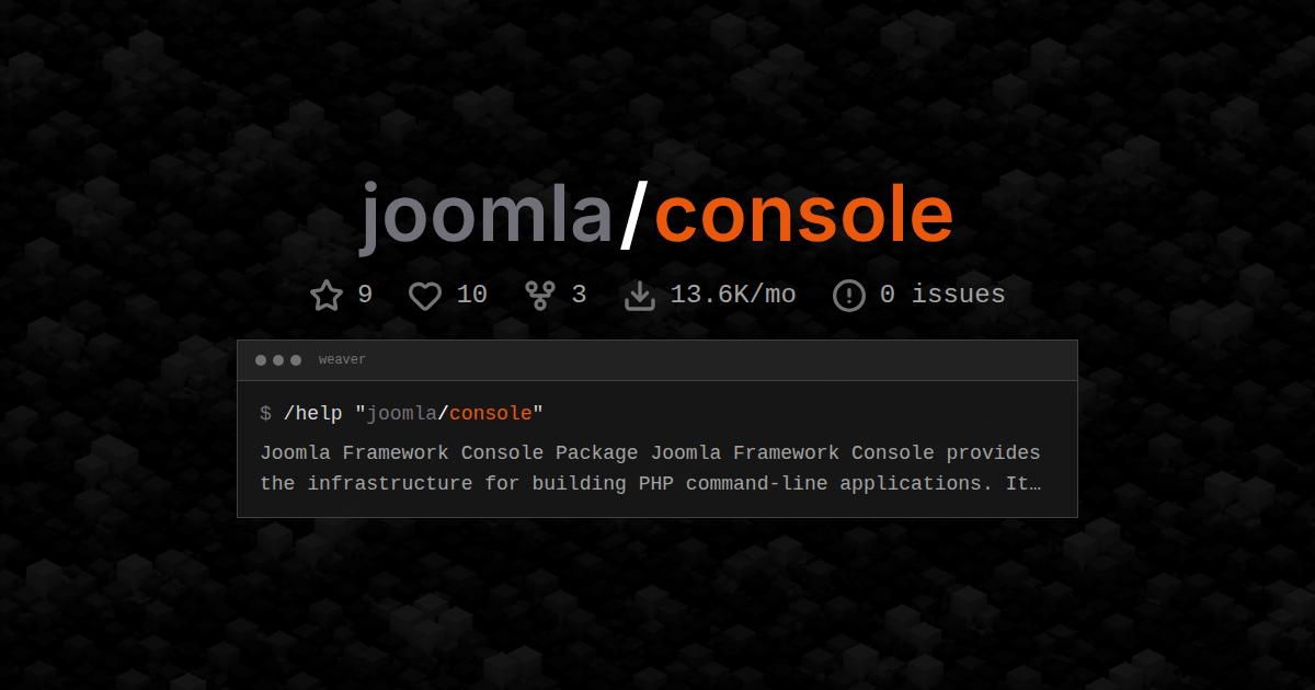 joomla/console