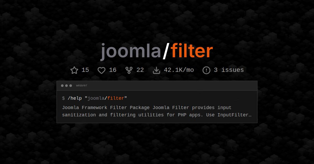 joomla/filter