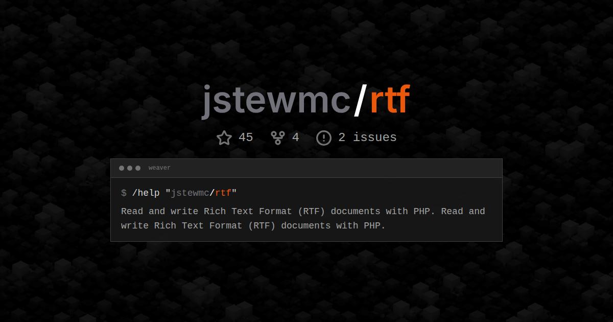 jstewmc/rtf
