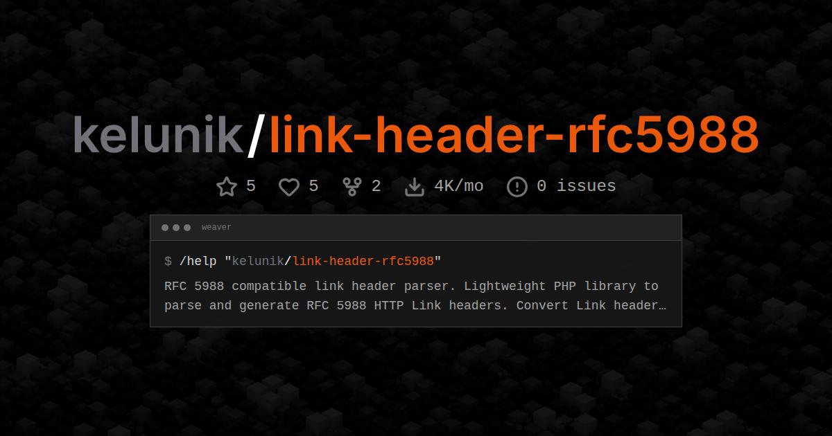 kelunik/link-header-rfc5988