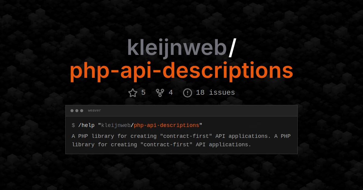 kleijnweb/php-api-descriptions