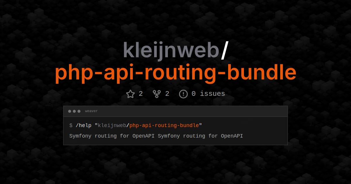 kleijnweb/php-api-routing-bundle