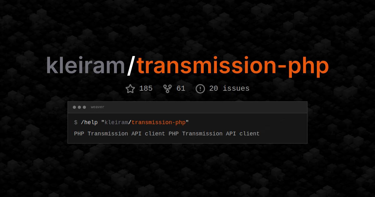kleiram/transmission-php