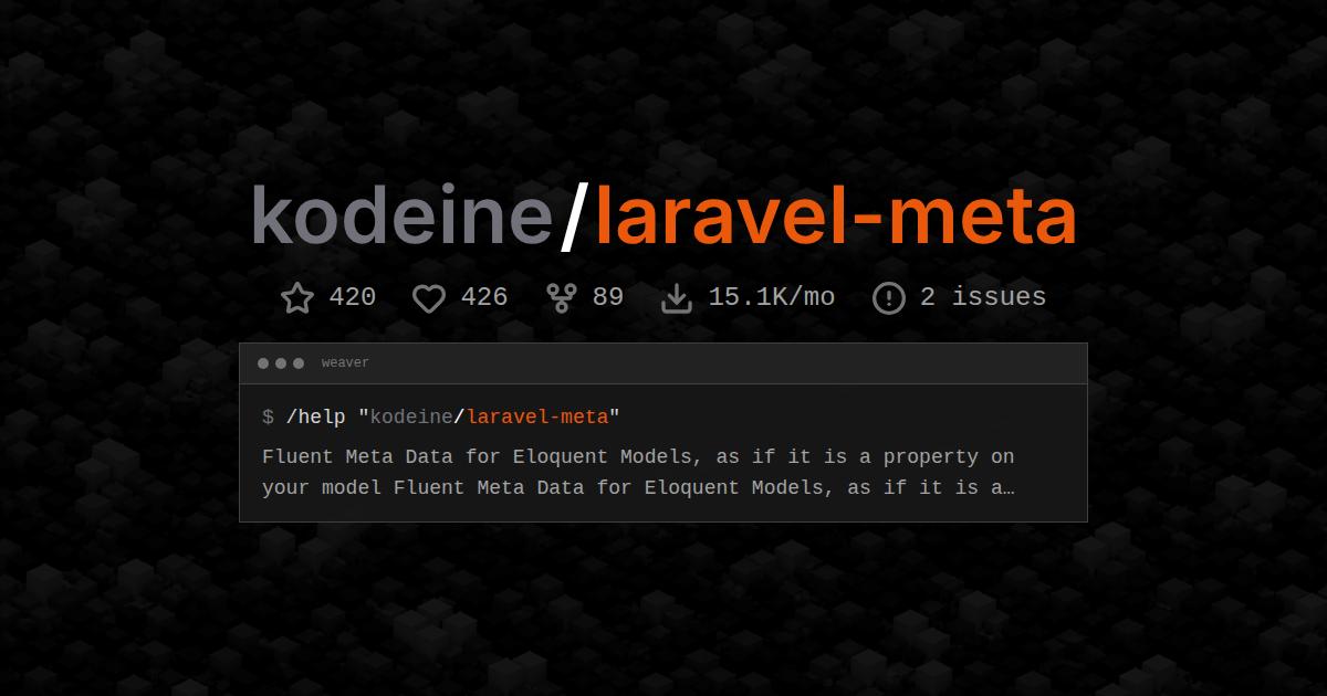 kodeine/laravel-meta