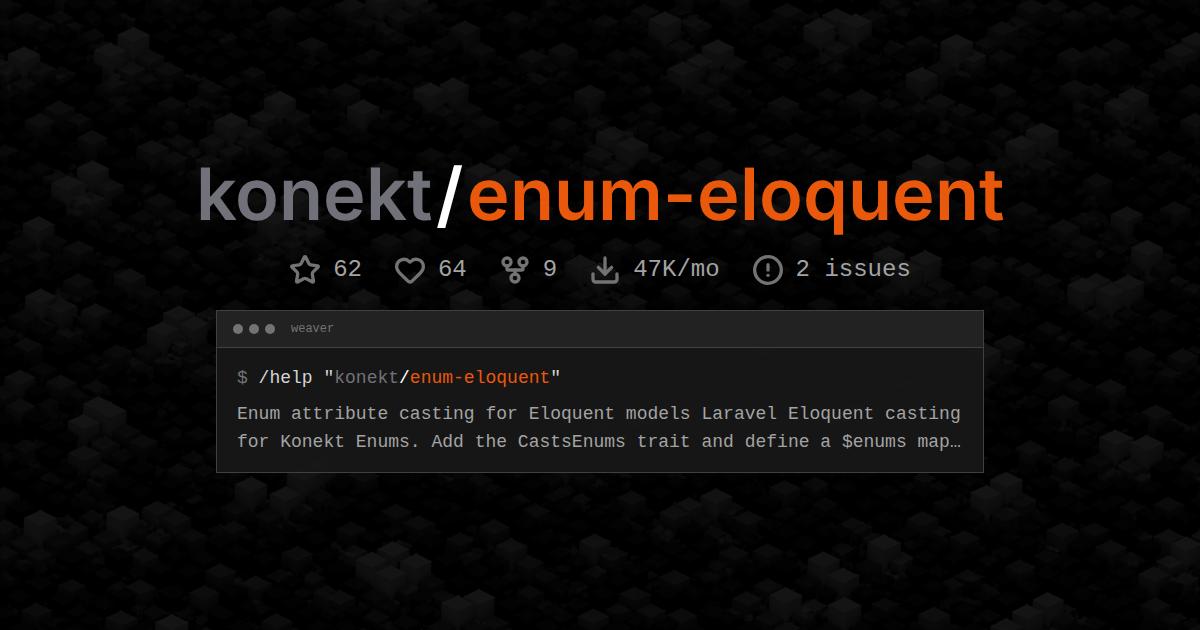 konekt/enum-eloquent