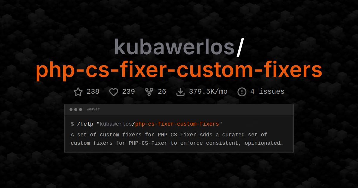 kubawerlos/php-cs-fixer-custom-fixers