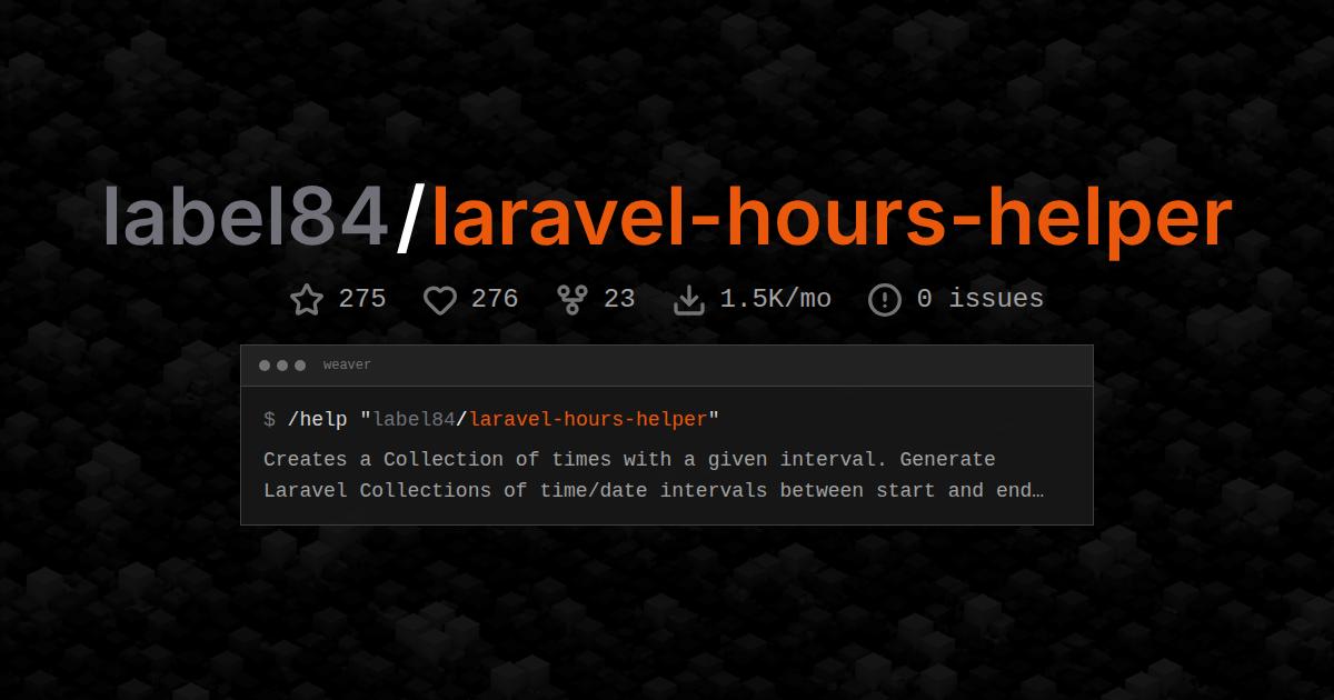 label84/laravel-hours-helper