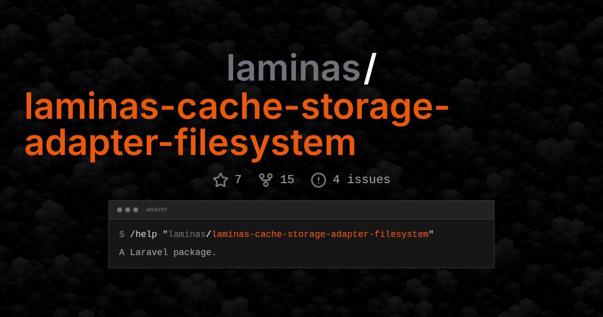 laminas/laminas-cache-storage-adapter-filesystem