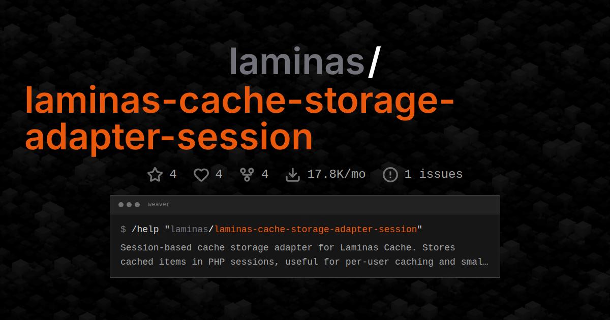 laminas/laminas-cache-storage-adapter-session