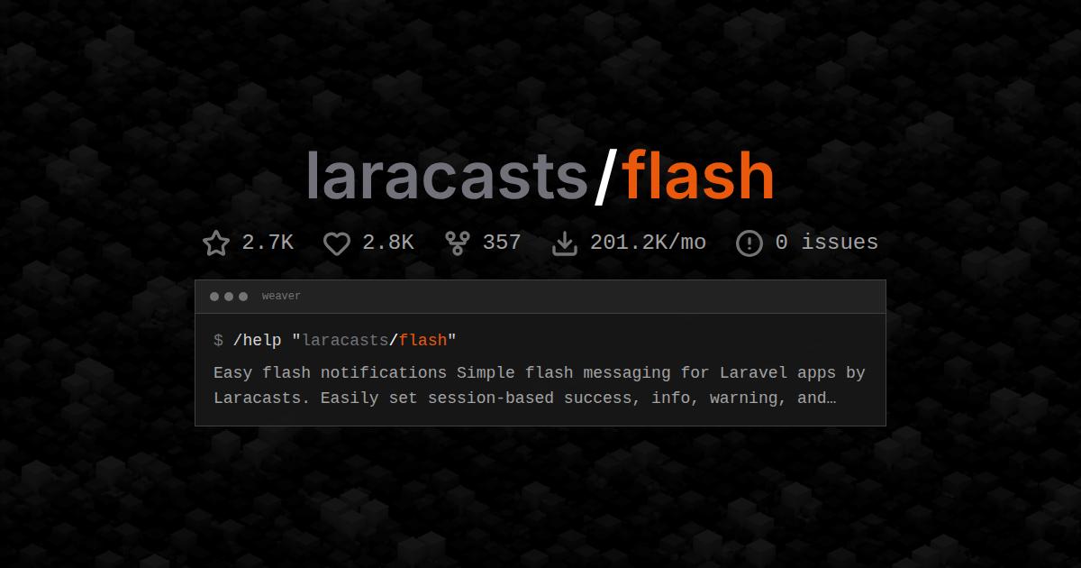 laracasts/flash