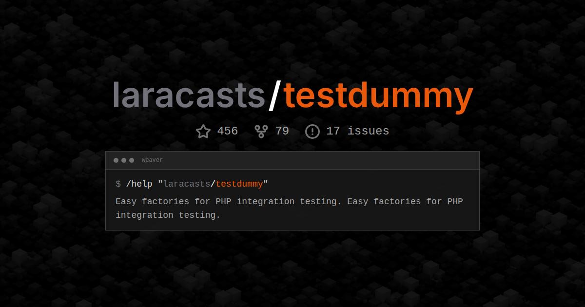 laracasts/testdummy