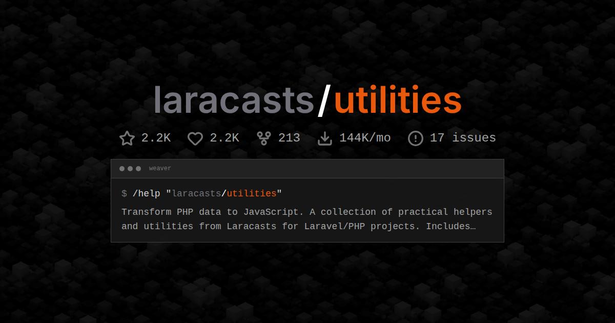 laracasts/utilities