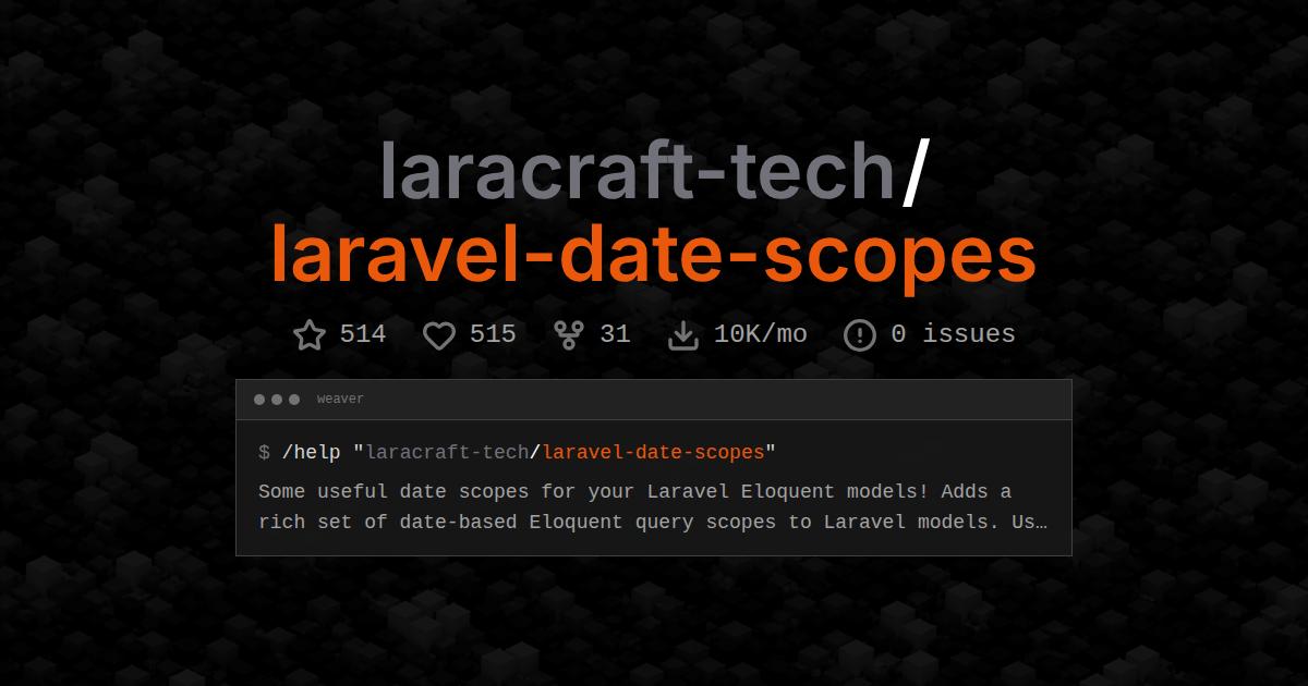 laracraft-tech/laravel-date-scopes