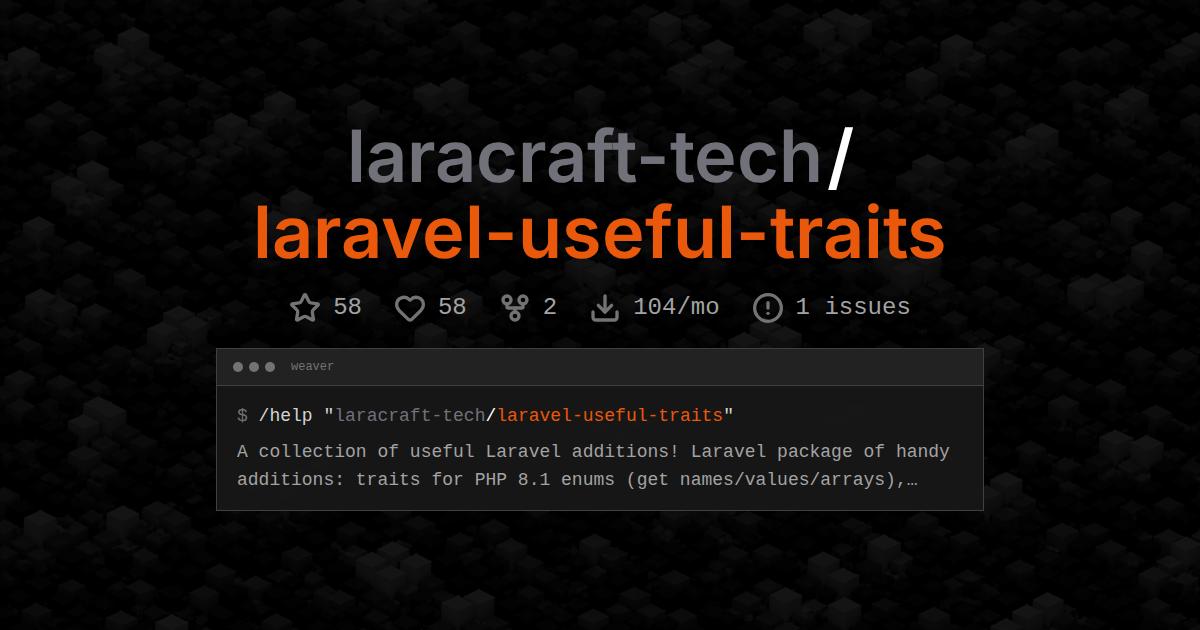 laracraft-tech/laravel-useful-traits