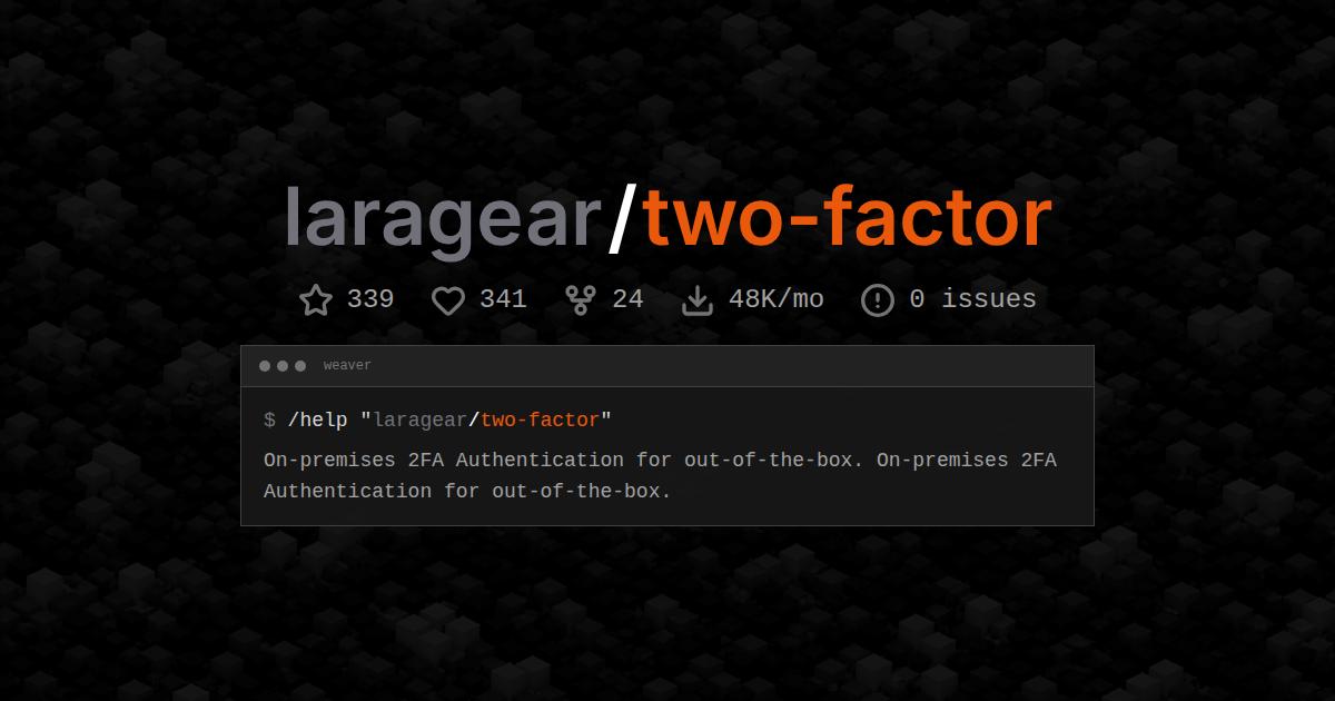 laragear/two-factor