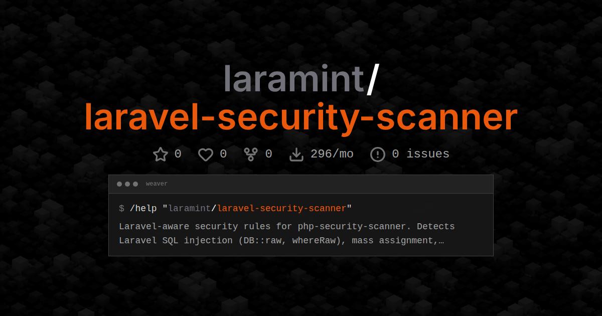laramint/laravel-security-scanner