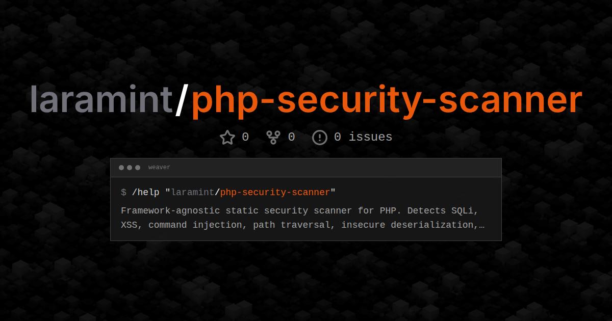 laramint/php-security-scanner