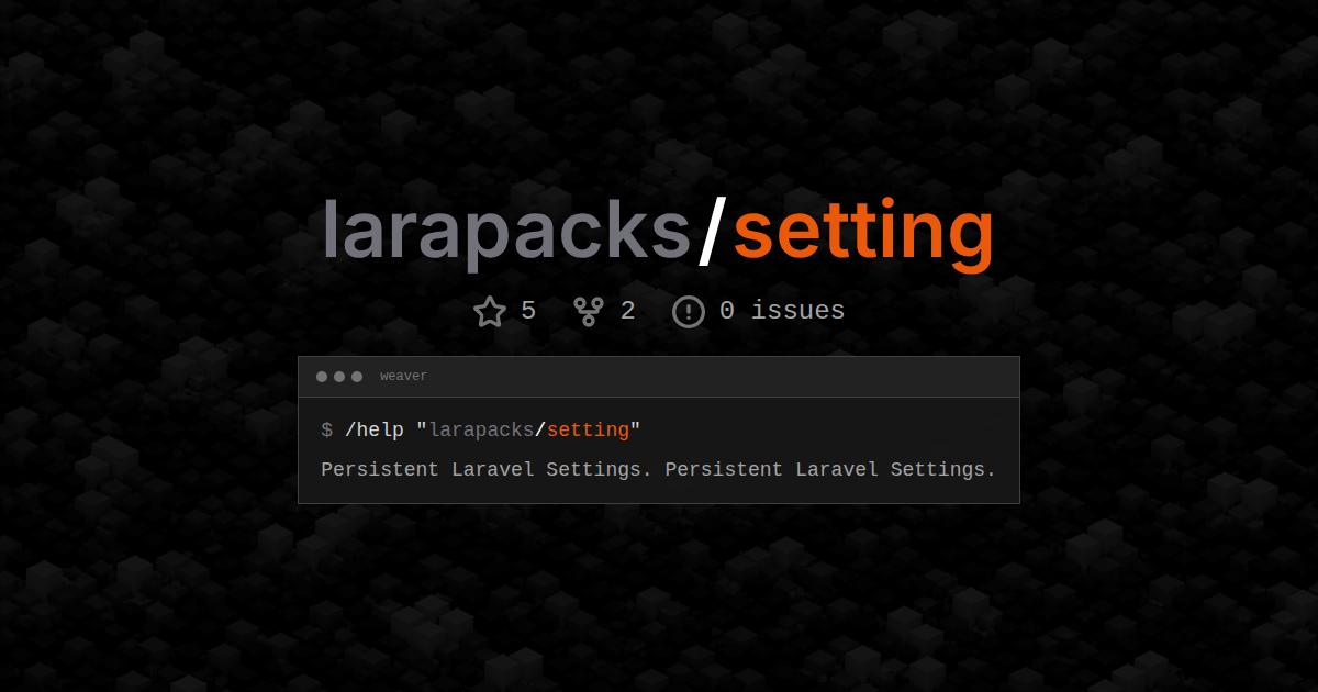 larapacks/setting