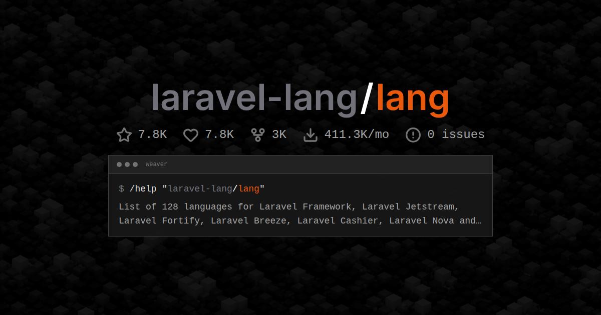 laravel-lang/lang