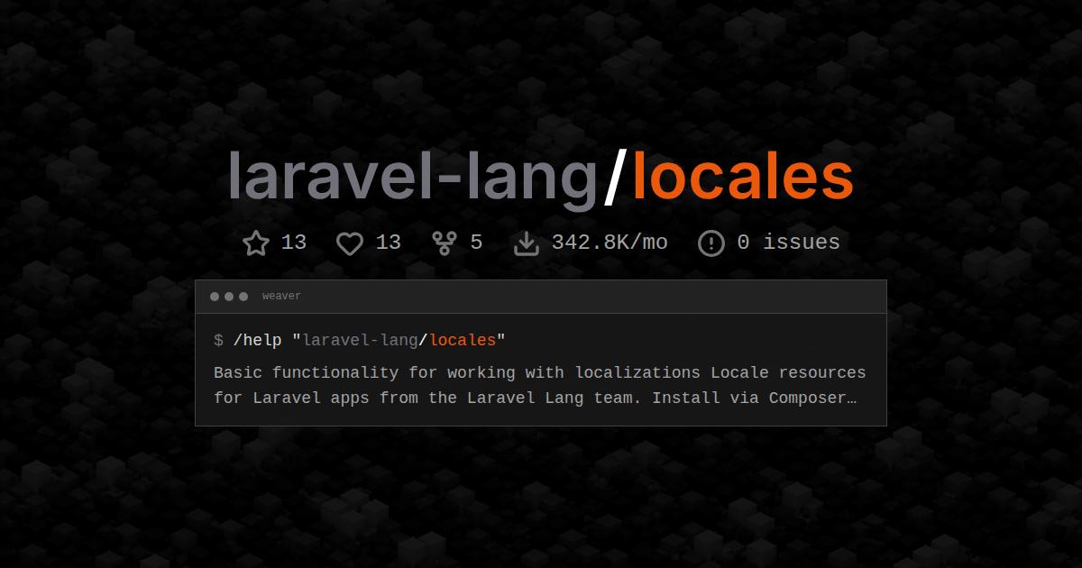 laravel-lang/locales
