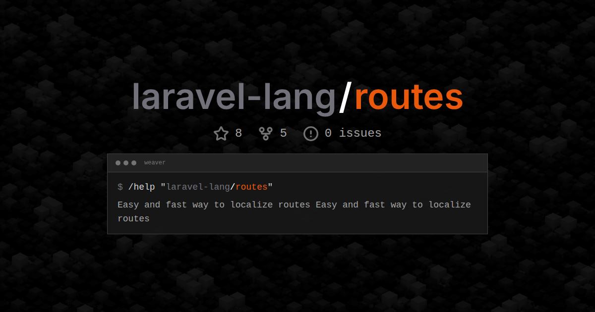 laravel-lang/routes