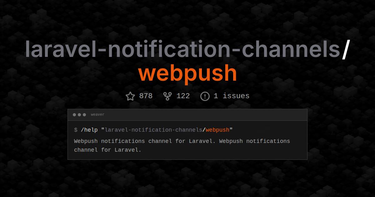 laravel-notification-channels/webpush