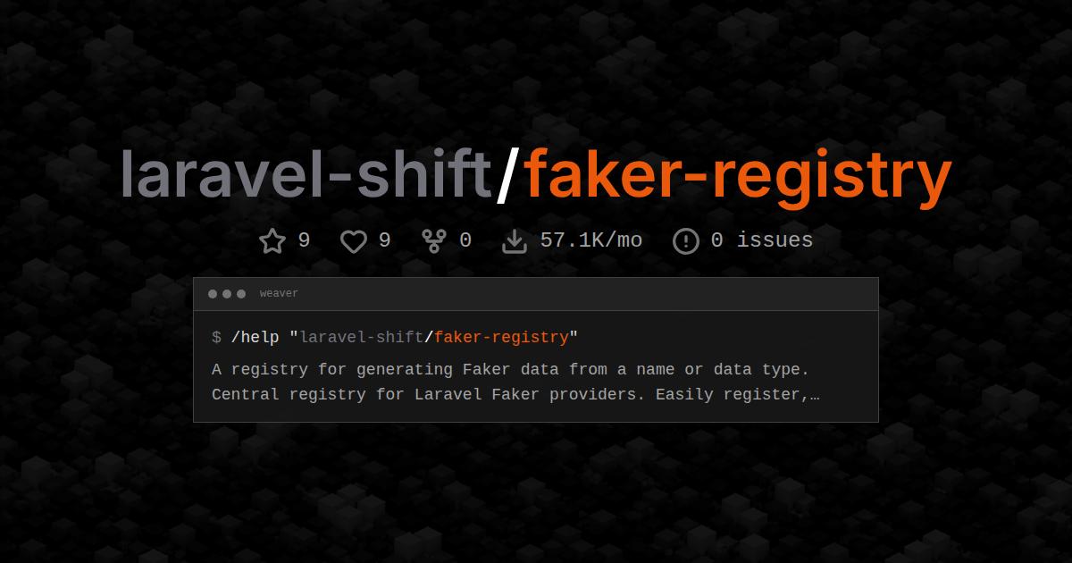 laravel-shift/faker-registry