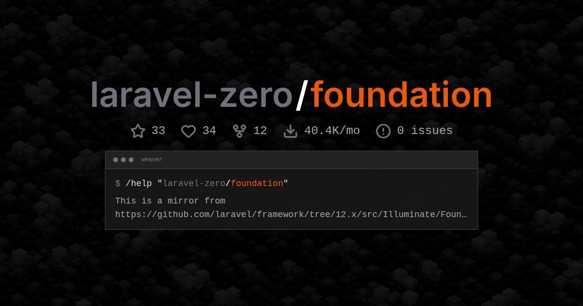 laravel-zero/foundation