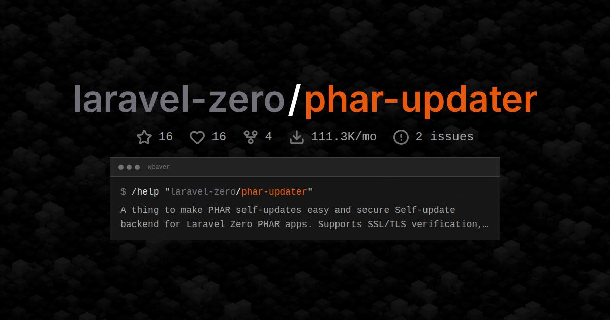 laravel-zero/phar-updater